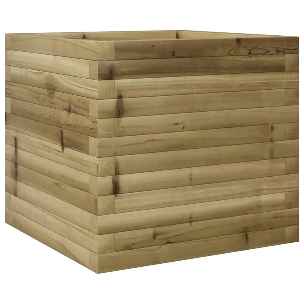 Fioriera rialzata per piante e fiori terrazza giardino 50 x 50 x 45,5 cm legno di pino impregnato marrone 02_0037635