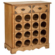Mobile portabottiglie vino in legno marrone 63x31x69,5h