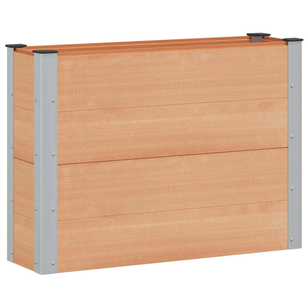 Letto rialzato da giardino Marrone 100 x 30 x 72 cm alluminio 42039027