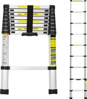 Ladder Telescopica Soft Close - Altezza di Lavoro 2,6 m - Argento