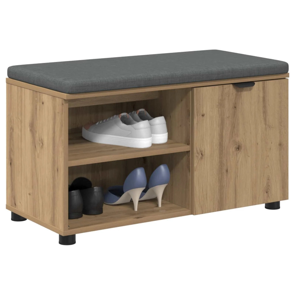 Panca per scarpe con cuscino Rovere Artigianale 80 x 38 x 46 cm 906129