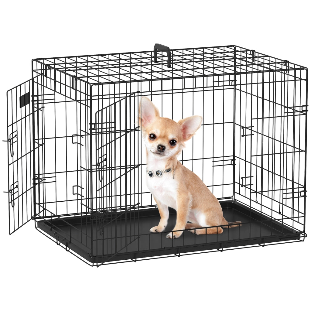 Trasportino per Cani Pieghevole ¨C zephmum ¨C Nero 75x48.5x53 cm