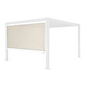 tenda laterale avvolgibile alluminio e textilene per pergola, 3m,