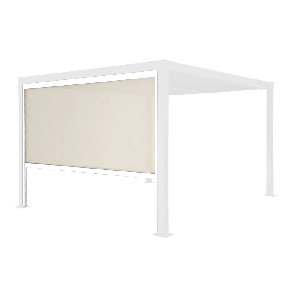 tenda laterale avvolgibile alluminio e textilene per pergola, 3m,