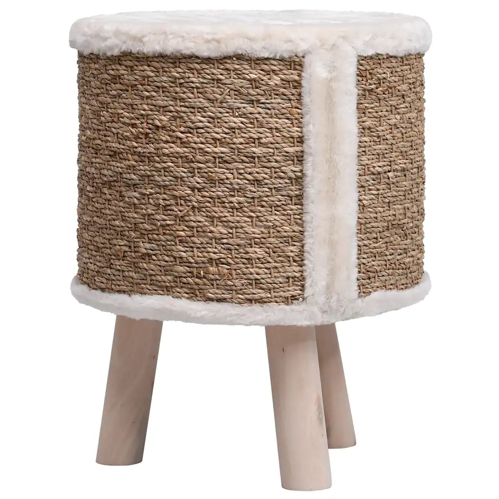 Cuccia per Gatti con Gambe in Legno 41 cm in Giunco CFW6682615