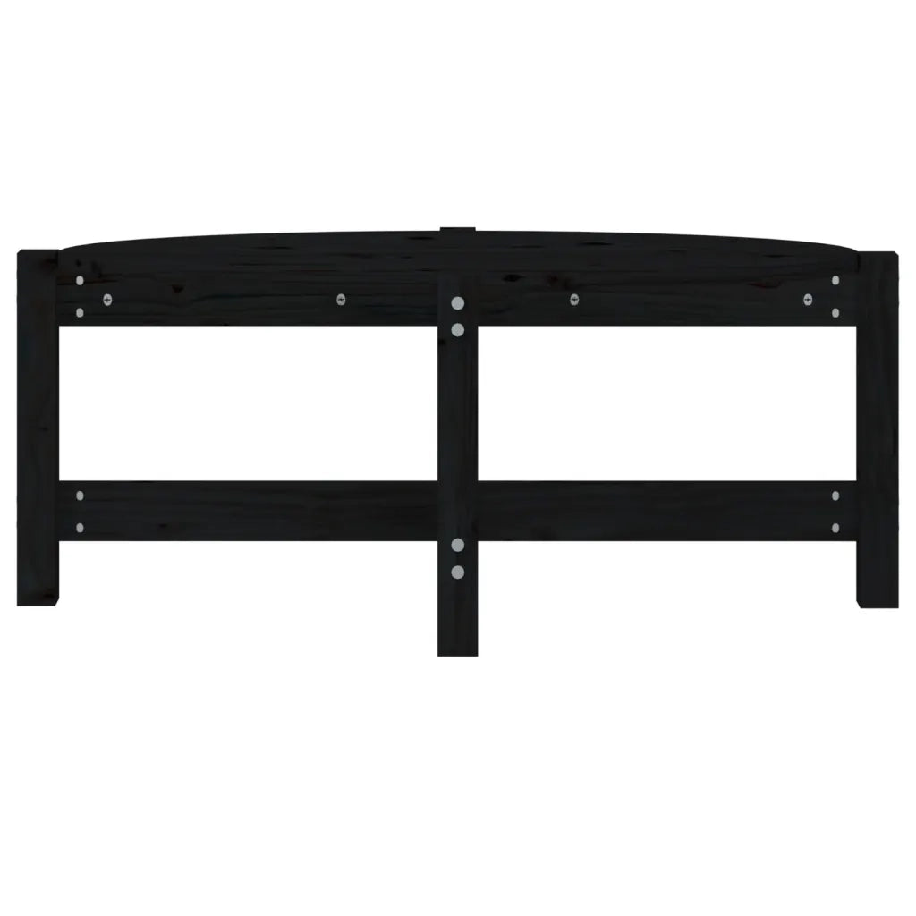 Tavolino da salotto | Tavolino da caff¨¨ | Tavolino da Soggiorno Nero 87x48x35 cm in Legno Massello di Pino