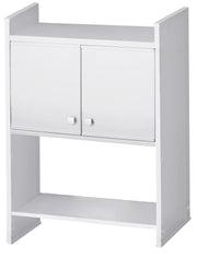 Scaffale Sopra Lavatrice da Appoggio Salvaspazio 65x79x26,5 cm in PVC Bianco