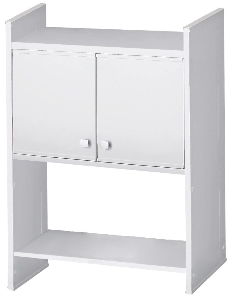 Scaffale Sopra Lavatrice da Appoggio Salvaspazio 65x79x26,5 cm in PVC Bianco
