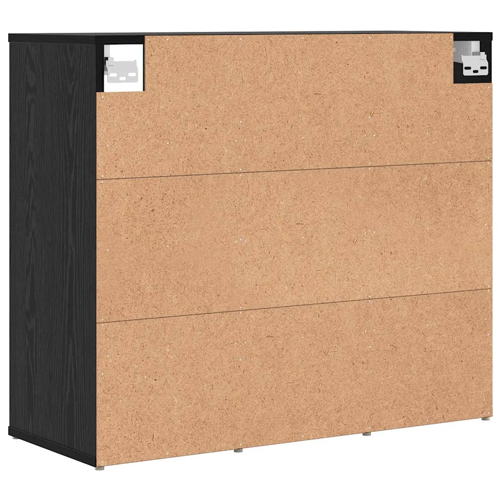 Mobile per scarpe con lo scaffale Rovere Nero 77,5 x 30 x 67 cm 875214