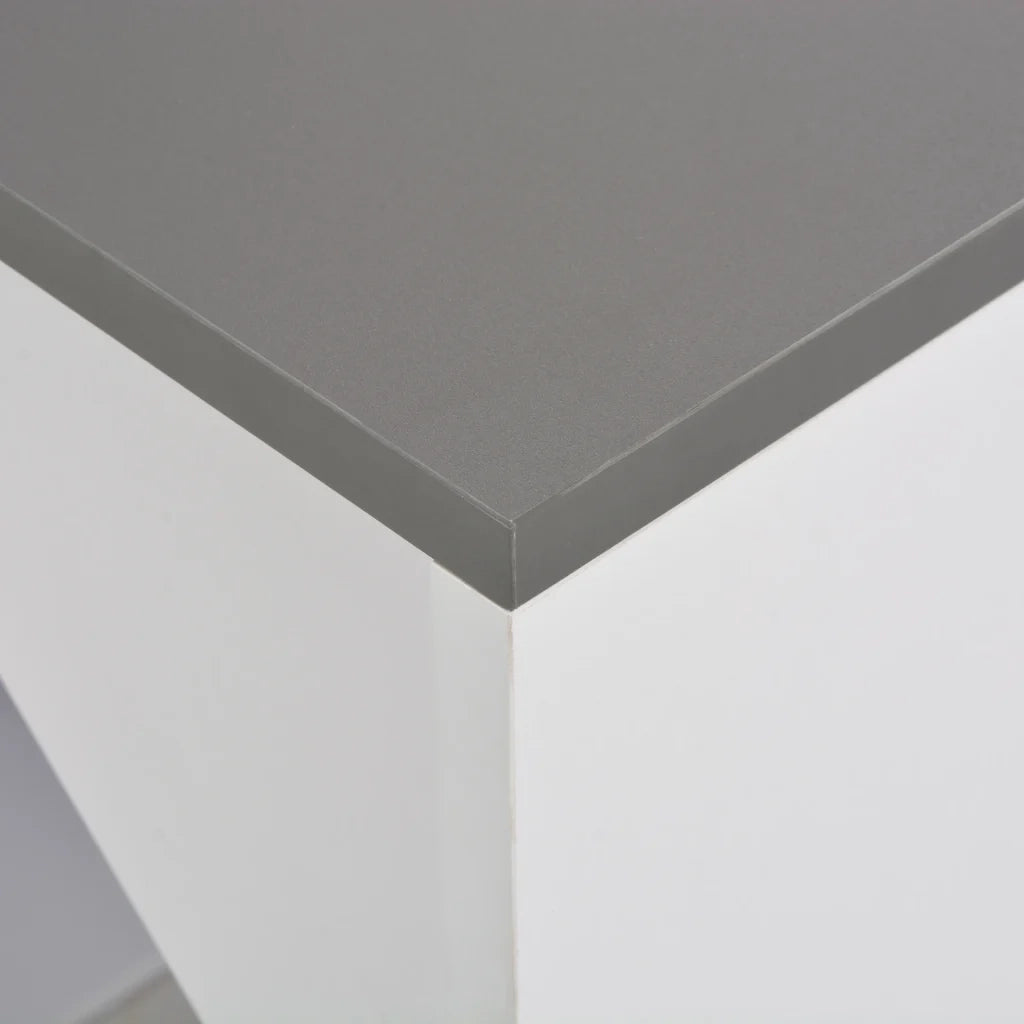 Tavolo da Bar con Mobiletto Bianco 115x59x200 cm 280231