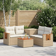 Set di divani 6 pz Beige e Bianco Crema 3447676