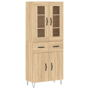 Credenza | Madia | Buffet da pranzo | Armadio da pranzo Rovere Sonoma 69,5x34x180 cm in Legno Multistrato