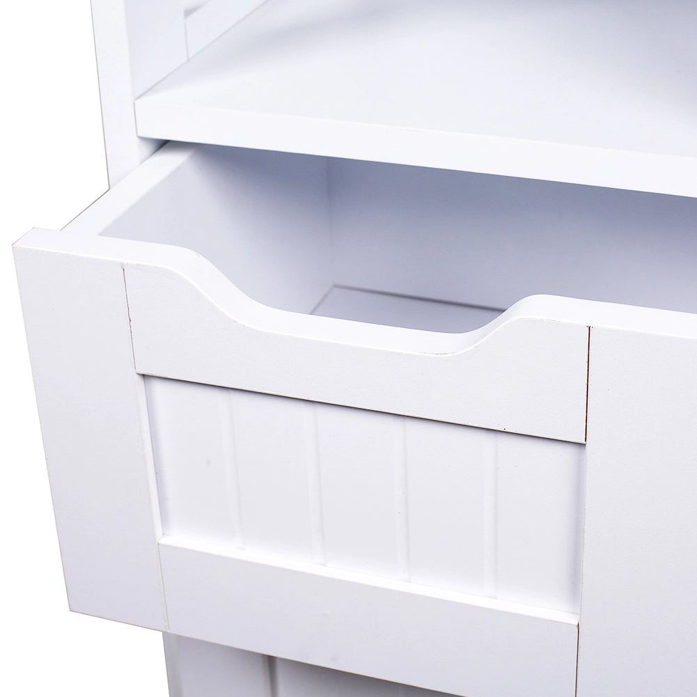 Mobile da Bagno Armadietto da Terra 3 Cassetti e 2 Ante Armadio 80.5x30x86.5cm