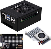 Casella metallica per Raspberry Pi 5 - Supporto NVMe M.2 SSD - Accesso facile - Design compatto - Porte USB-C e HDMI - Ideale