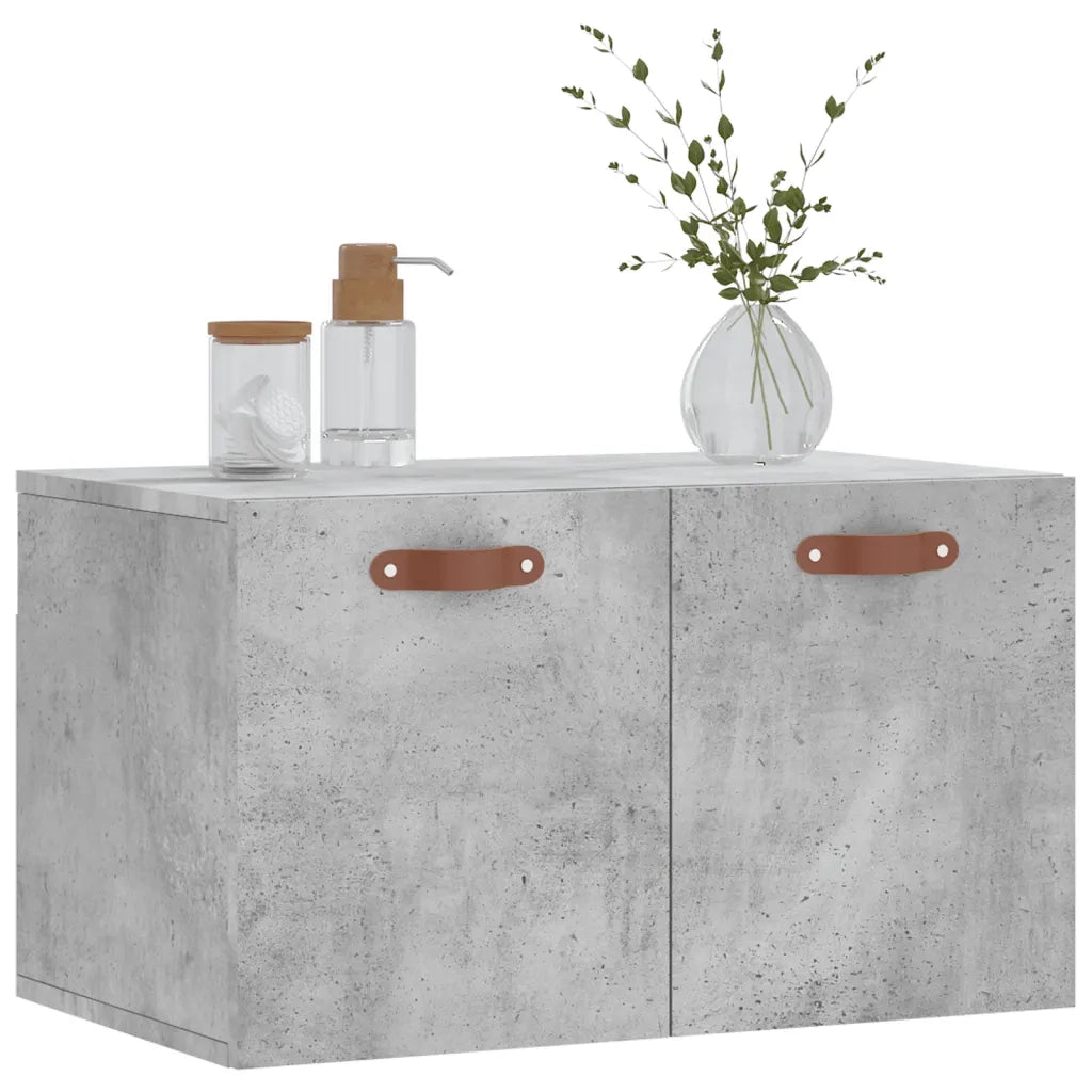 Armadietto a Muro | Mobile a Parete Grigio Cemento 60x36,5x35 cm Legno Multistrato