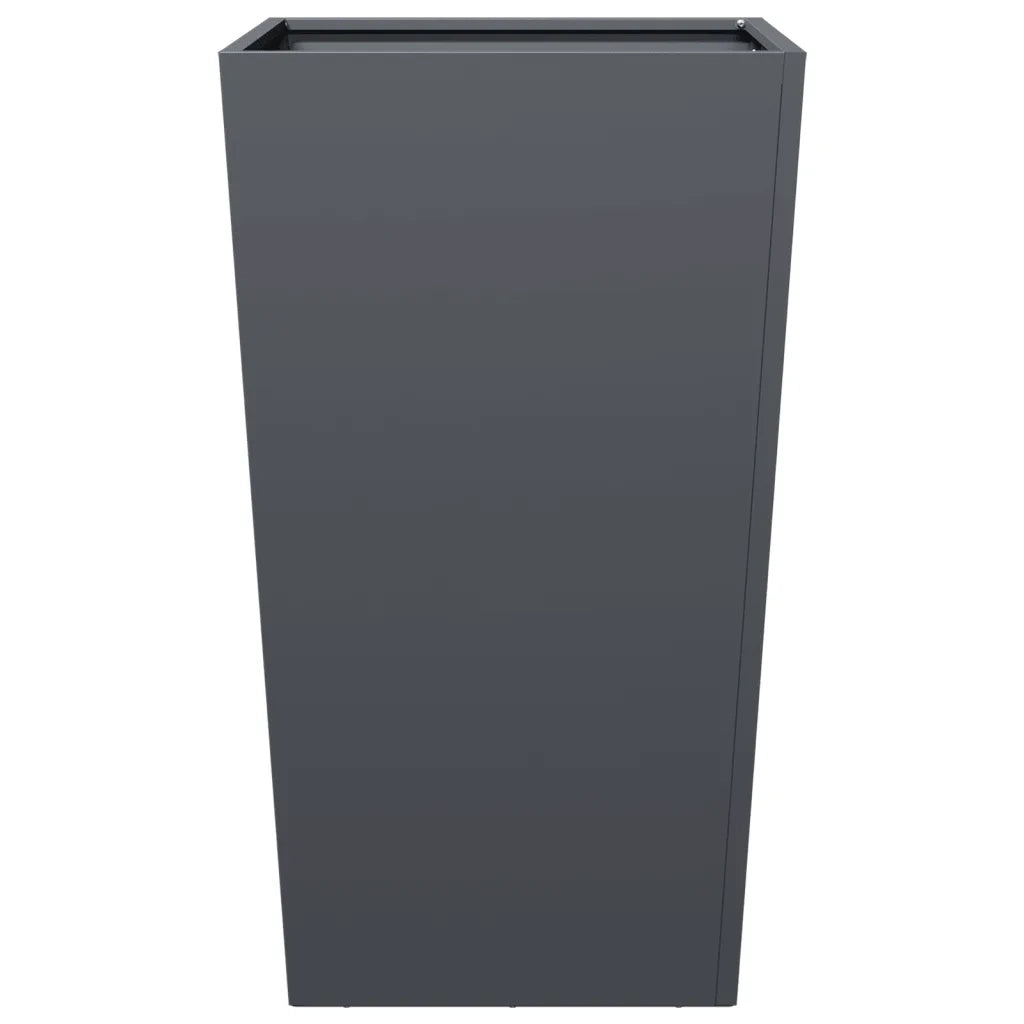 Fioriera da Giardino Antracite 45x45x75 cm in Acciaio 851098