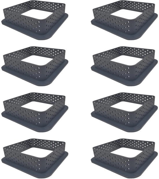8 pezzi di Muffin Mould Quadrato per Mousse, Muffin in Silicone Quadrato, Mousse Cake Quiche Quadrato, per Amanti della Decorazione di Cakes, per la realizzazione di Mousse (Nero)