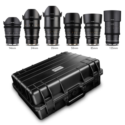 MF 14mm/24mm/35mm/50mm/85mm/135mm MK2 VDSLR Video Lenses Case Set per Sony E