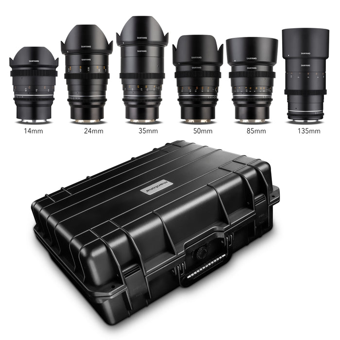 MF 14mm/24mm/35mm/50mm/85mm/135mm MK2 VDSLR Video Lenses Case Set per Sony E