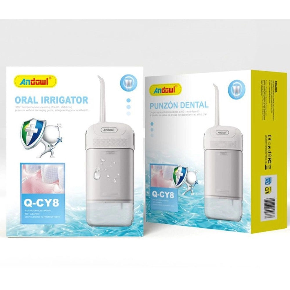 Trade Shop - Idropulsore Punzone Dentale Elettrico Portatile Pulizia Orale Con Serbatoio D'acqua Q-cy8 -