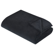 Coperta plaid in poliestere nero 150 x 200 cm morbido durevole letto divano soggiorno stile classico