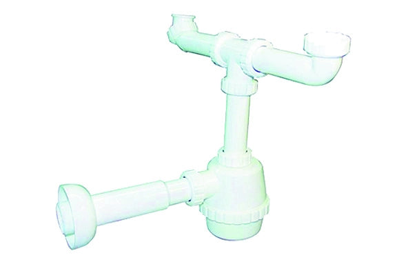 SIFONE PVC 2 VIE S / PILETTA PER PORCELLANA CON CANOTTO- 11/4- DH- pezzi 1
