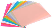 Set di 12 fogli di colla trasparente, colla trasparente, set di anelli di chiave, carta trasparente, carta colorata, anelli di chiave DIY, accessori artigianali, 14,5 x 20 cm