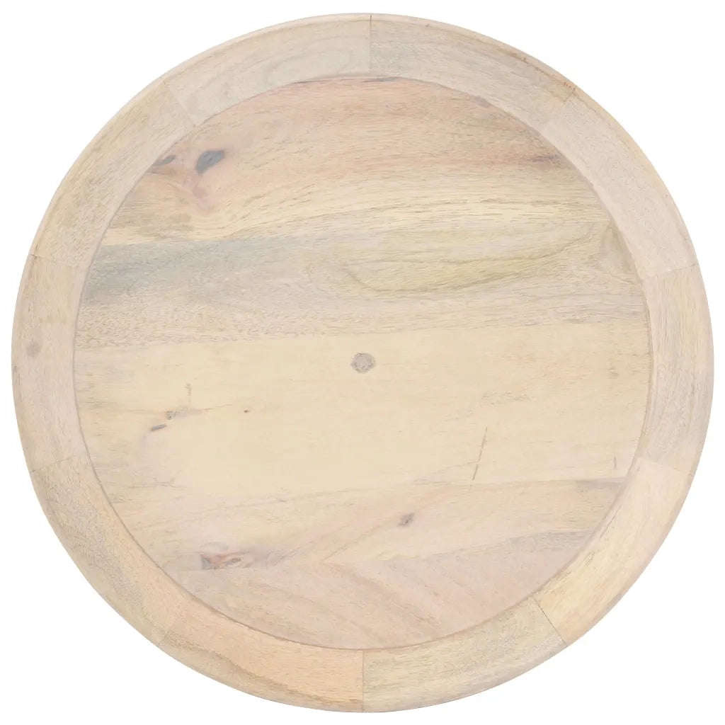 Tavolino | Tavolo laterale di Servizio ?50x55 cm in Legno Massello di Mango