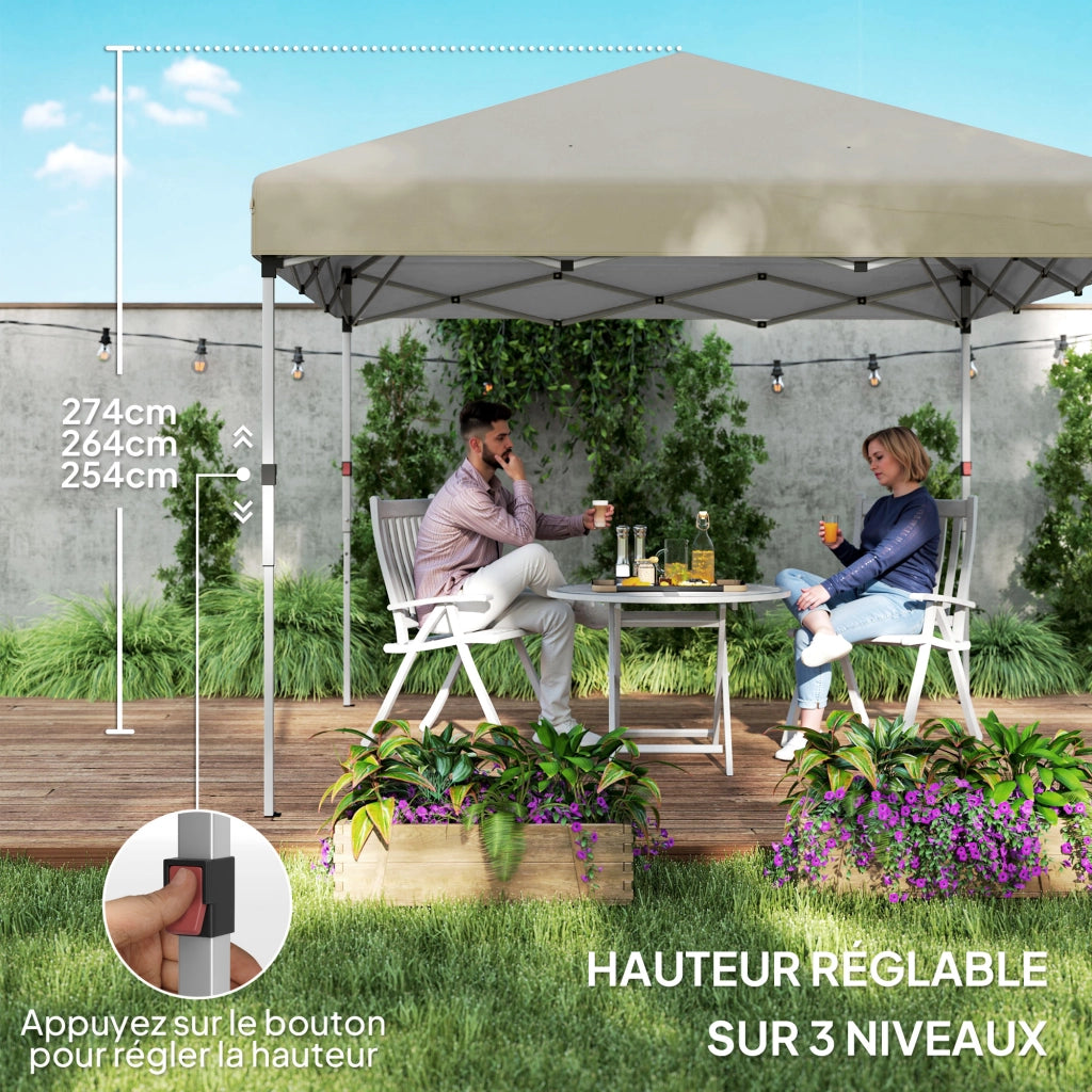Tenda da giardino pieghevole ¨C zephmum ¨C Grigio 3x3m