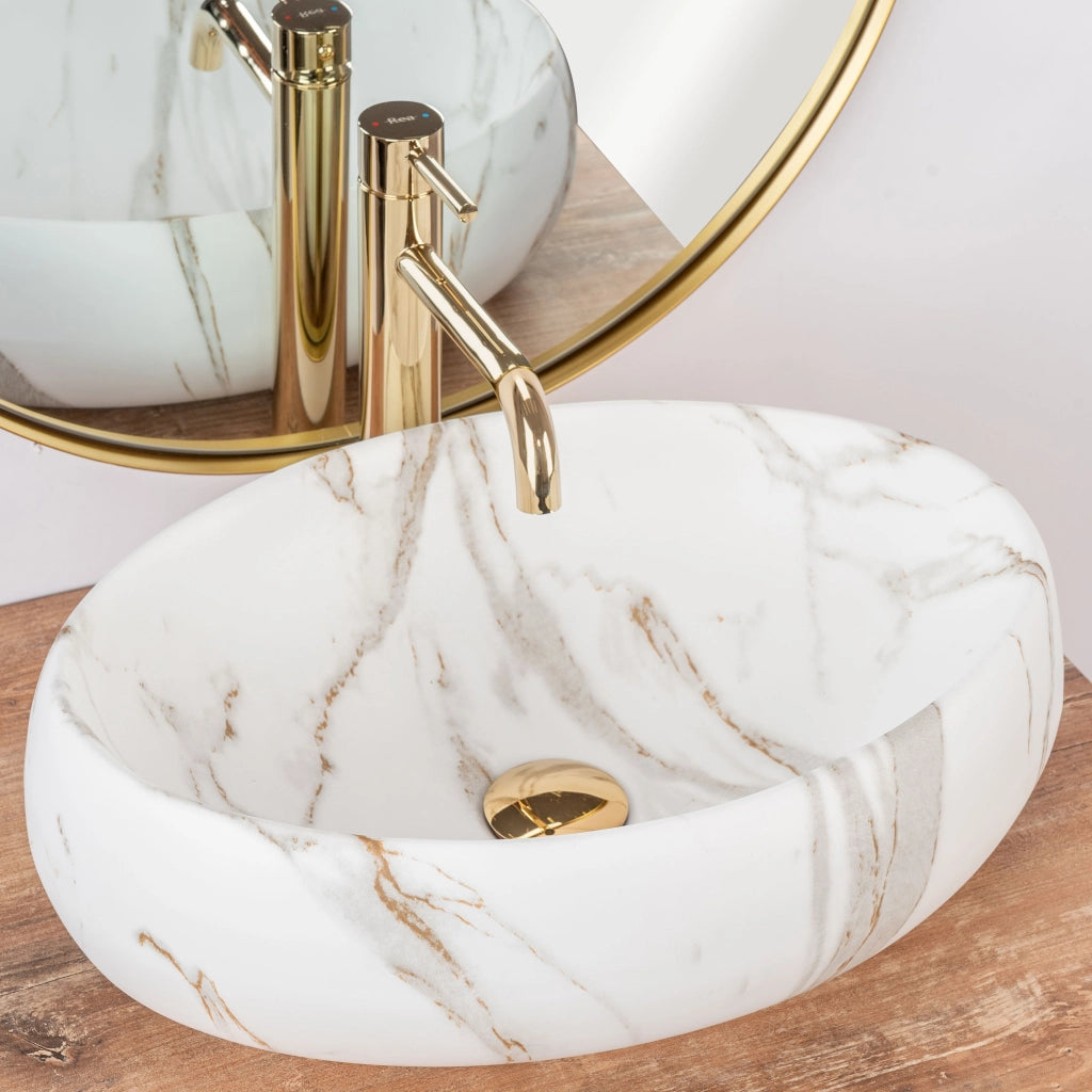 Lavabo Da Appoggio Rea Linda Lava Mat