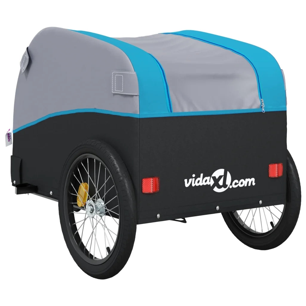 Rimorchio da Bici Nero e Blu 30 kg in Ferro CFW4564326