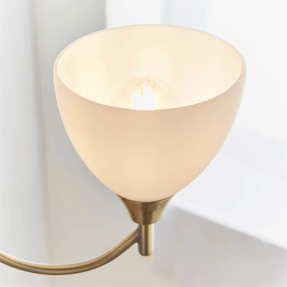 Lampadario classico ottone anticato opale 3xE14 Alton Endon
