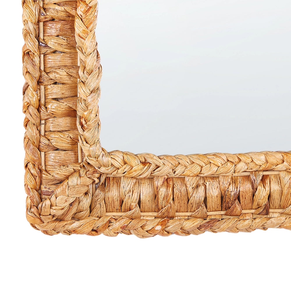 Specchio da parete naturale giacinto d'acqua 52 x 52 cm appeso Home Decor Wicker Design Soggiorno corridoio camera da letto Boho Modern