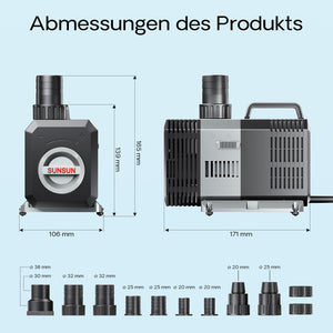 Pompa da laghetto CTP-4800 SuperECO 4500l/h 30W per circolazione e filtrazione acqua