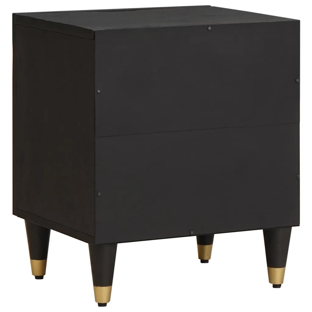 Comodino con porta 2 pcs Nero 40 x 33 x 46 cm 4018805