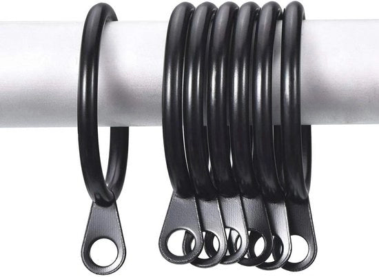 Set di 20 Anelli per Tende in Metallo e Plastica per Tende doccia e Finestre - 30 mm di diametro interno