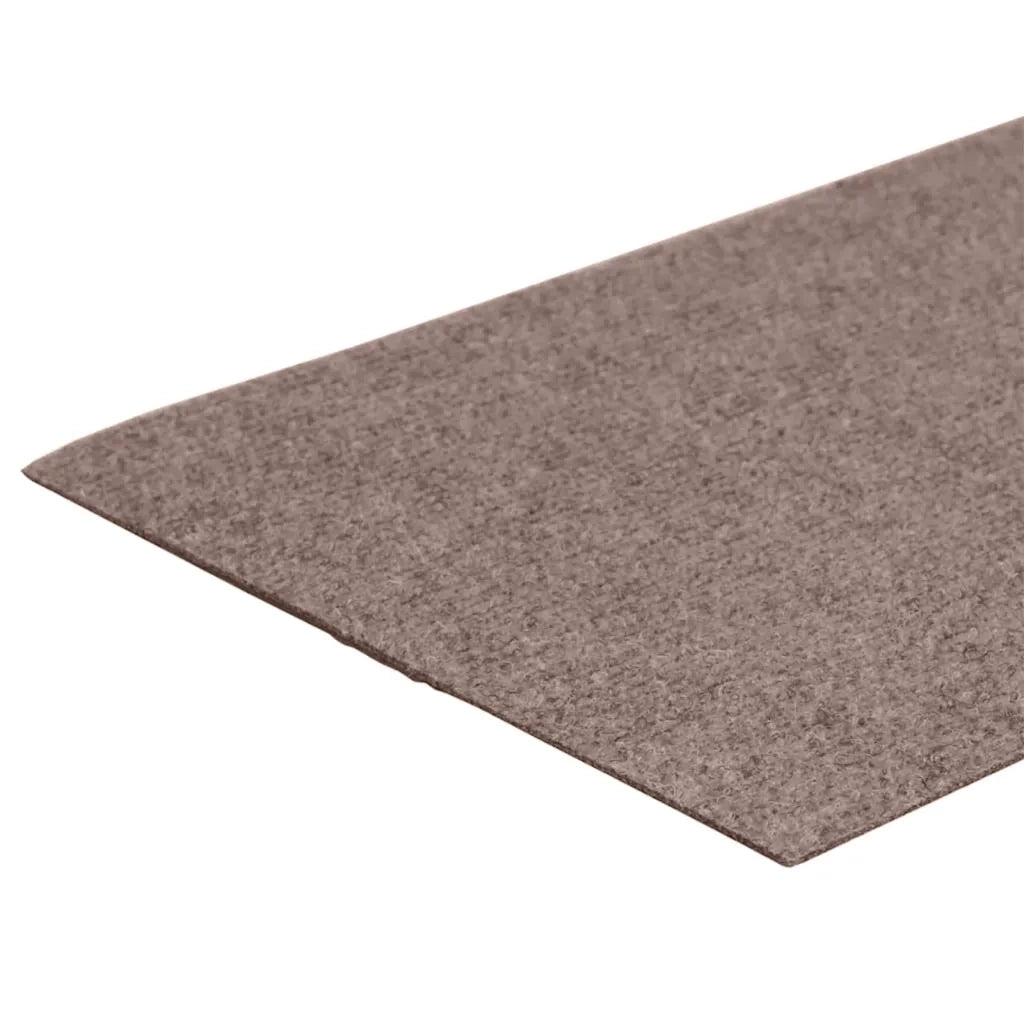 Tappetini per scale autoadesivi 15 pz 60x25 cm marrone chiaro rettangolari 326912