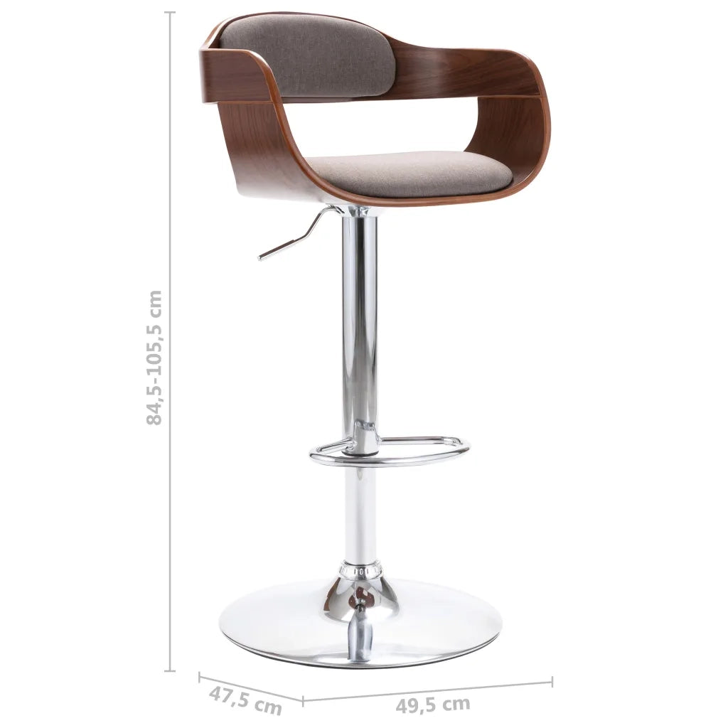 Sgabello da Bar in Compensato e Tessuto Grigio Talpa cod mxl 71029