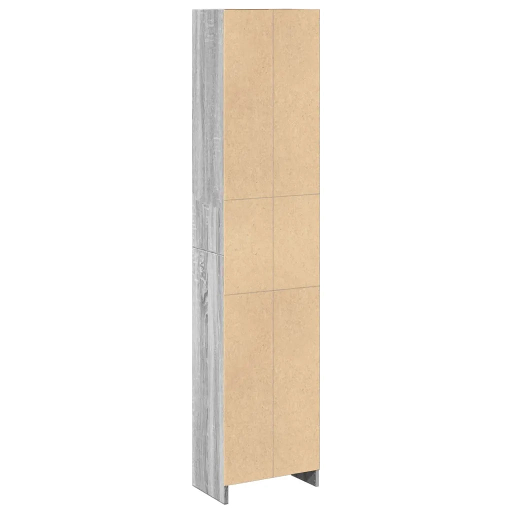 Libreria-Scaffale per Libri-Mobile di Stoccaggio Grigio Sonoma 40x24x176 cm in Legno Multistrato