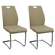 Marvin Sedia Edda con Struttura in Metallo e Seduta Imbottita di Design Moderno per Casa Ufficio Sa 2 SEDIE EDDA TORTORA