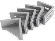 Supporto angolare in alluminio - Set da 5 - 58 x 58 x 28 mm - Robusto e duraturo - Per porte e mobili - Facile da fissare - Angolo di sostegno