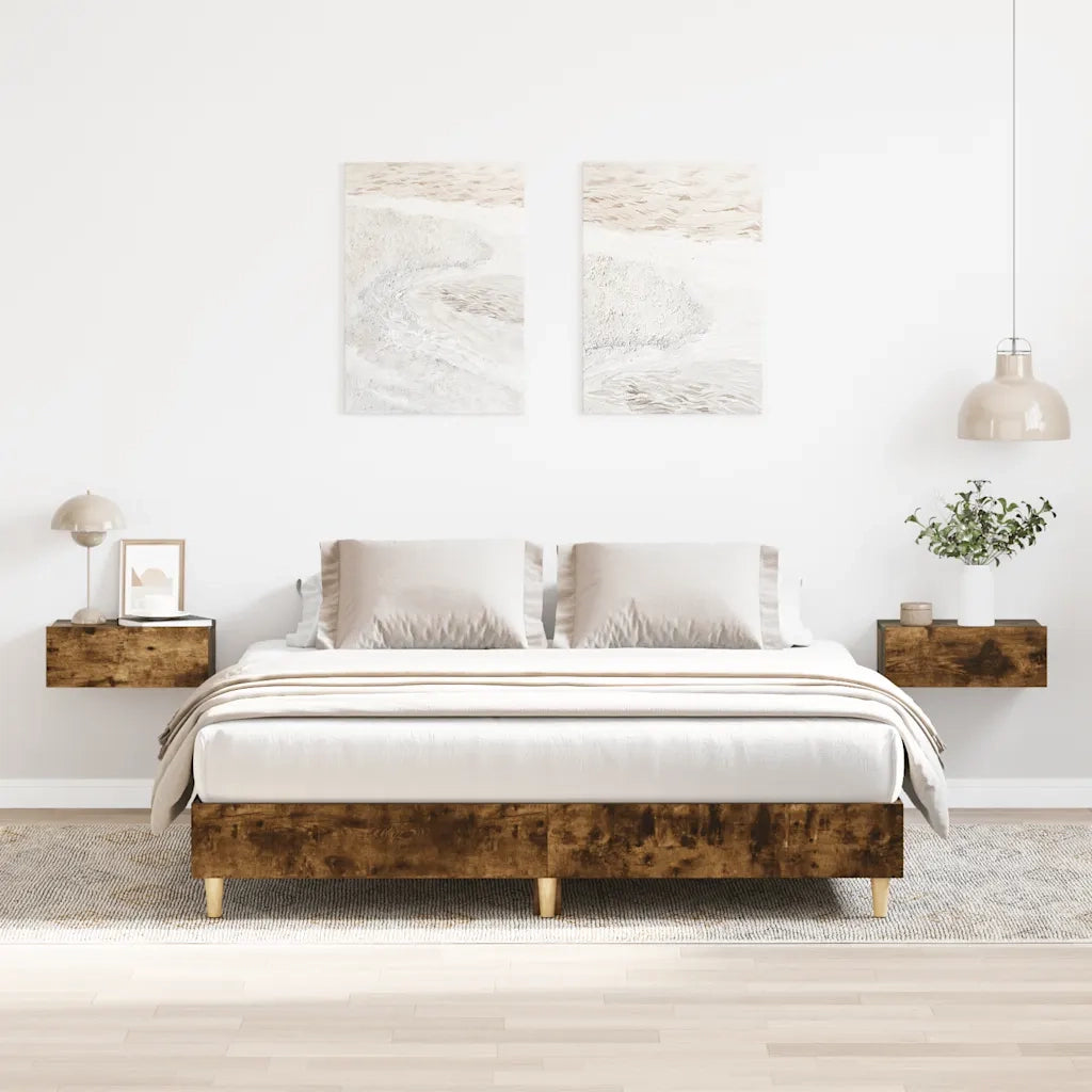 Giroletto senza Materasso Rovere Fumo 140x200 cm in Truciolato