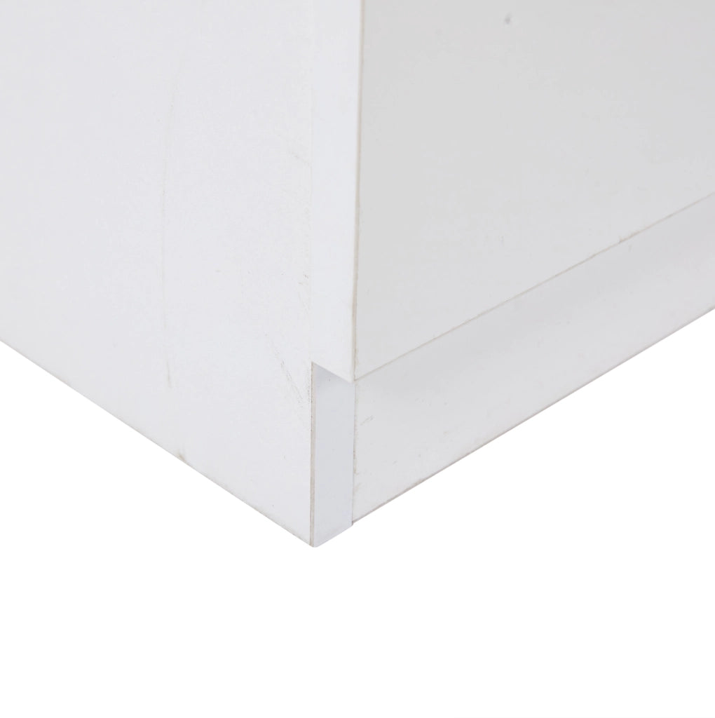 Mobile TV 160x40x52 cm con LED; 2 cassetti e anta; MDF bianco