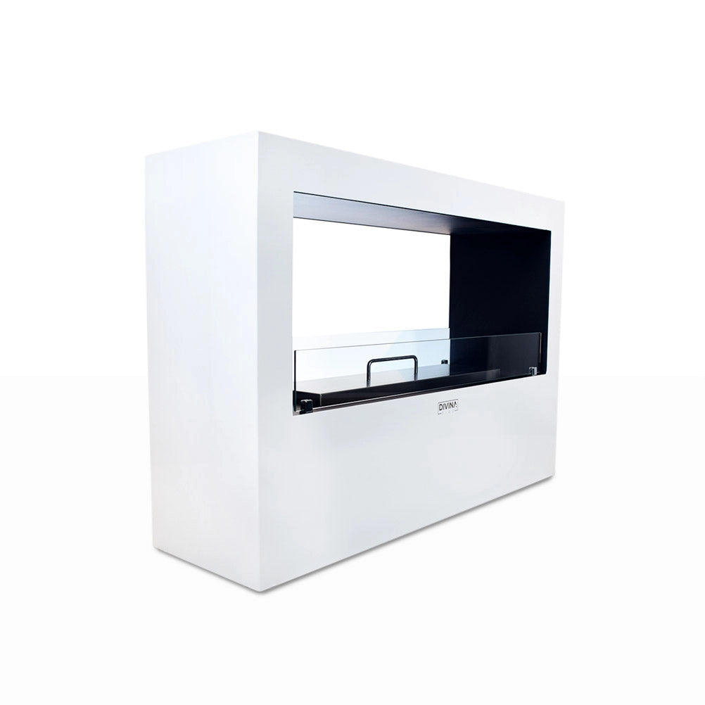 Camino a Bioetanolo da Pavimento 100x30x70 cm Giotto S Bianco