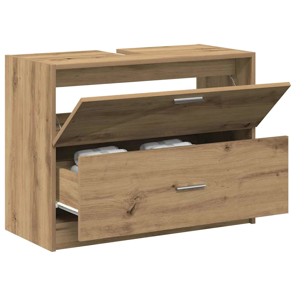 Mobile da Bagno con cassetto Rovere artigianale 78 x 37 x 59 cm 868831