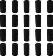 Protezioni per dita - Bende di sostegno per dita - Nero - Compressione - Sport Elastico - Adatto a Basket e Pallavolo - 20 pezzi