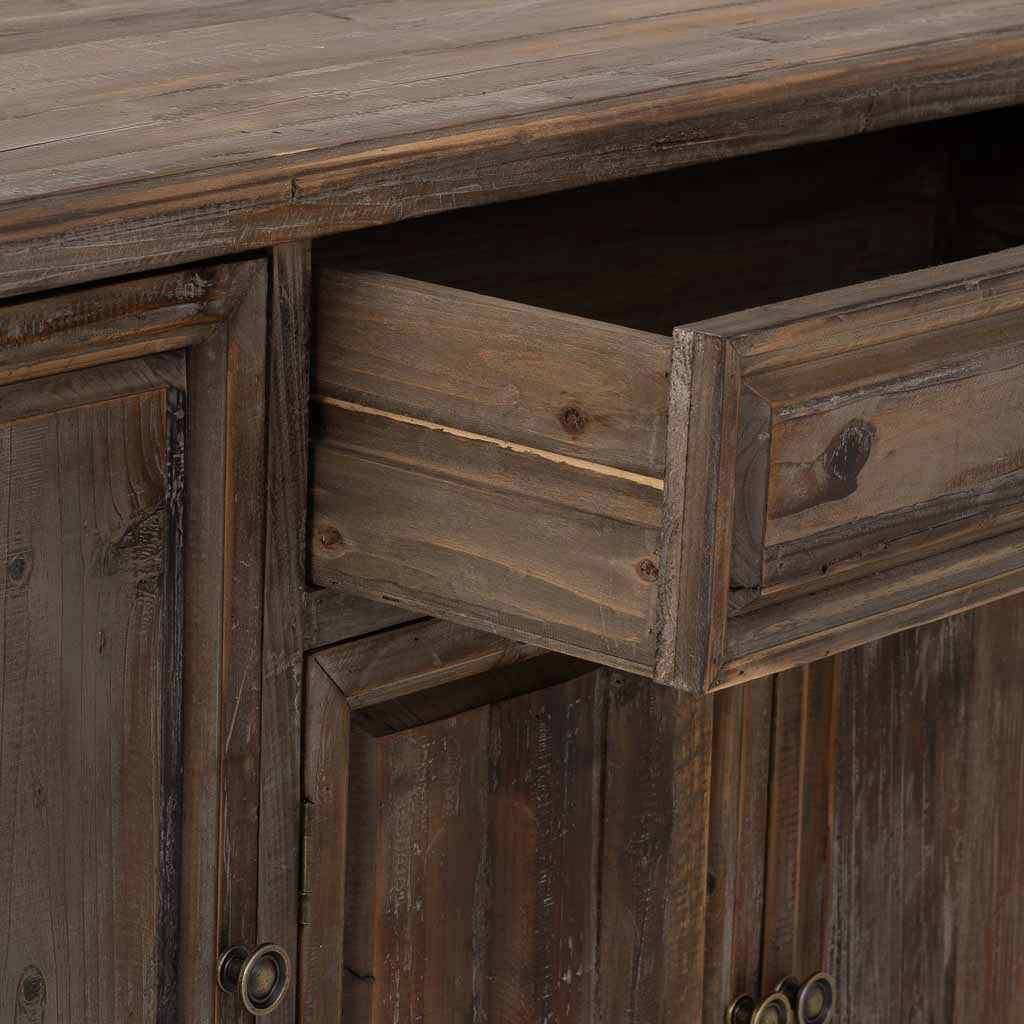 Credenza in legno con 4 ante e 1 cassetto 150x40x84