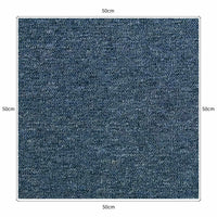 Set 20 Quadrotte di Moquette 50x50 cm 5mq in Blu Tempesta