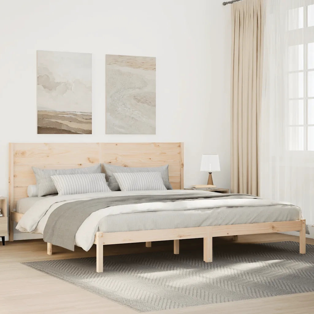 Giroletto Extra Lungo senza Materasso 200x210 cm Legno Massello 3309277