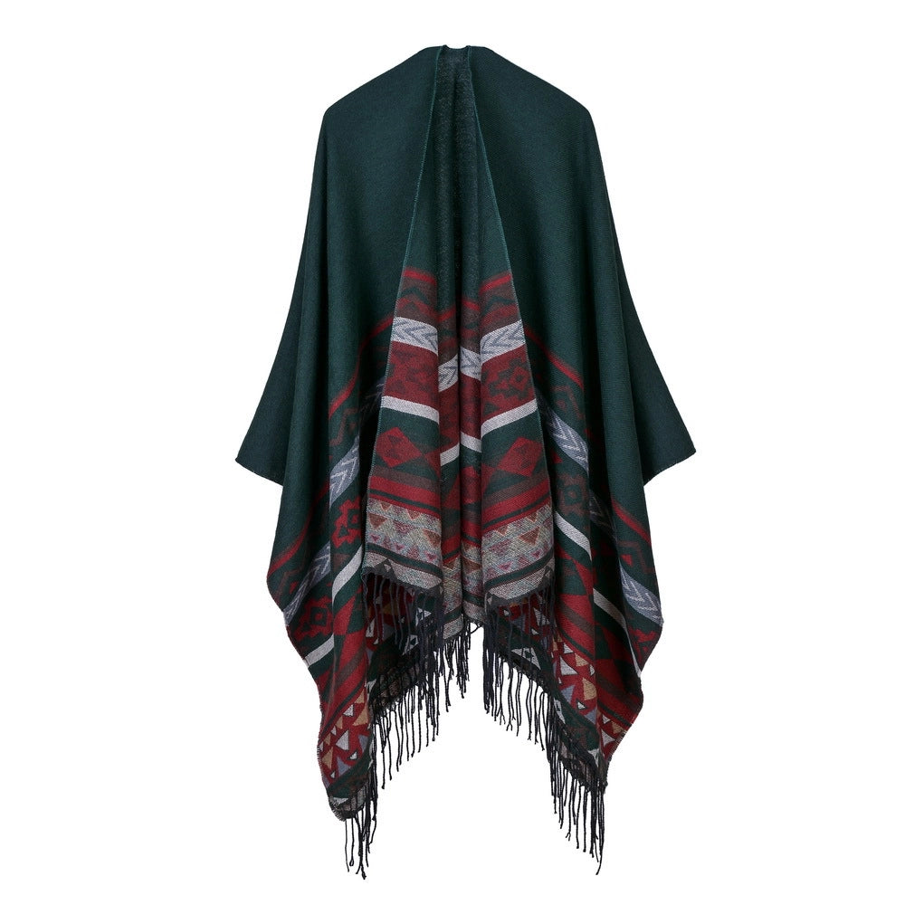 Sciarpa da donna in cashmere, reversibile, modello allungabile